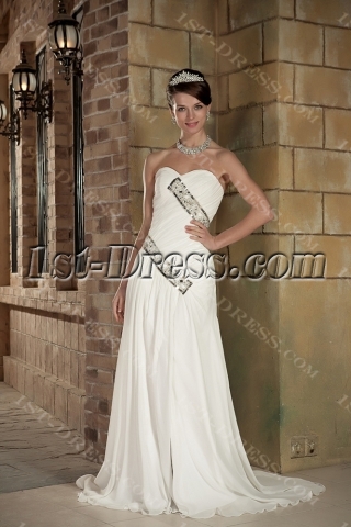 2012 Sweetheart Long Beach Wedding Dresses under 200 GG1009
