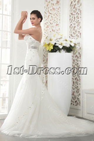 Expensive Strapless Mermaid Winter Bridal Gown IMG_5480