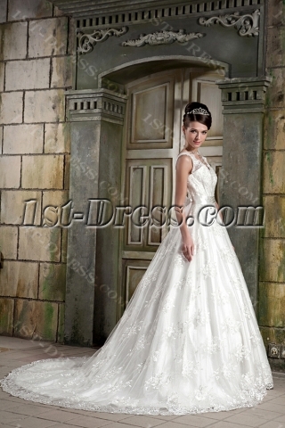 Modest Lace Ball Gown Bridal Gown GG1080