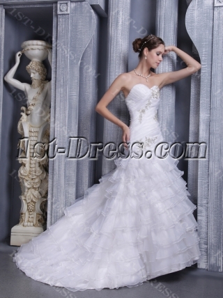 Petite A-line Princess Bridal Gown with Train 1112