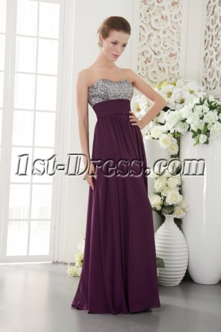 Spark Purple Formal Long Evening Dresses IMG_9580
