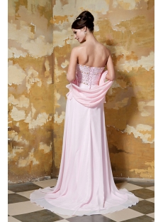 Affordable Long Pink Prom Dress 2012 with Train GG1040