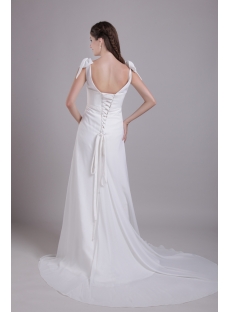 Beautiful Chiffon Maternity Wedding Dress with V-neckline IMG_0723