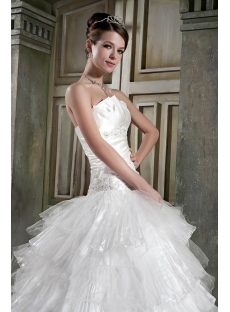 Beautiful White Masquerade Ball Gown Wedding Dress GG1082