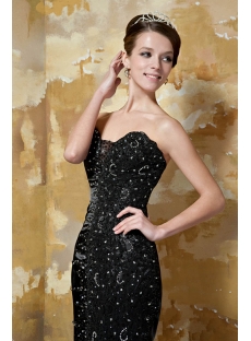Luxurious Black Sweetheart Long Evening Gown GG1047