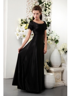 Black Modest Bridesmaid Dress with Sleeves IMG_0269