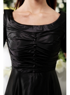 Black Modest Bridesmaid Dress with Sleeves IMG_0269