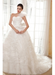 Brilliant One Shoulder Luxurious Wedding Dresses 2013 IMG_5737