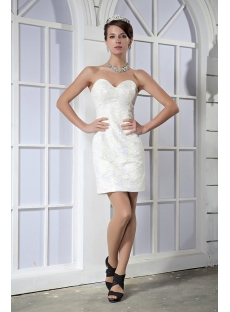 Brilliant White Sequins Mini Graduation Dress GG1025