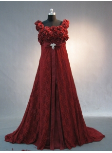 Burgundy Lace Scoop 2012 Prom Dress IMG_2019