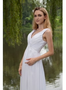Casual Simple Empire Bridal Gown with V-neckline IMG_7876