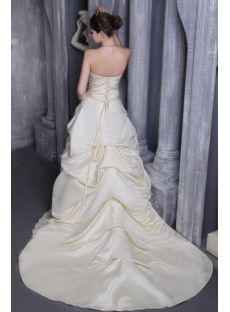 Champagne Brilliant Elegant Bridal Gowns 1052