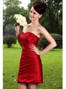 Cheap Burgundy Short Bridesmaid Dress IMG_1040