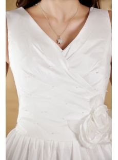 Cheap V-neckline Casual Wedding Dresses for Outdoor Weddings IMG_5319