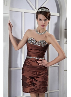 Chocolate Winter Cocktail Dress with Sleeves Jacket GG1070