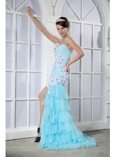 Colorful Short Sweet 16 Dress with Detachable Train GG1022