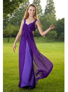 Crossed Straps Long Purple Sexy Prom Dress IMG_8368