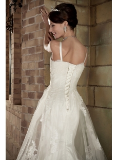 Elegant Straps Lace Sheath Bridal Gown GG1004