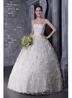 Floral Pretty Quinceanera Dress with V-neckline 1175
