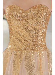 Gold Sequins Long Simple Ball Gown 2013 IMG_9728