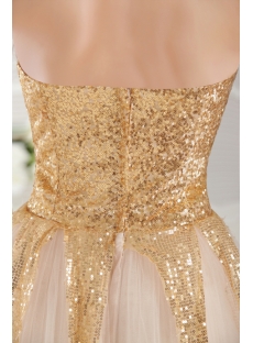 Gold Sequins Long Simple Ball Gown 2013 IMG_9728