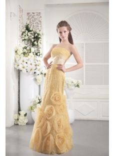 Gold Sheath Quince Gown 2012 with Floral IMG_9741