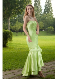 Green Cute High-low Celebrity Prom Dress IMG_8290