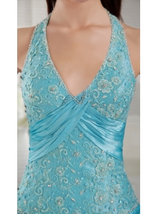 Halter Cheap Quinceanera Dress in Blue IMG_9787