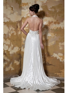 Halter Long Beach Backless Wedding Dresses GG1098