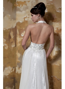 Halter Long Beach Backless Wedding Dresses GG1098