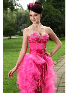Hot Pink High Low Sweet 16 Dresses IMG_1003