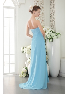 Light Blue Chiffon Military Prom Ball Gown IMG_9641