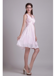 Light Pink Short Crossed Back Homecoming Dress Cheap 0904