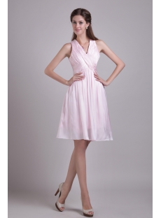 Light Pink Short Crossed Back Homecoming Dress Cheap 0904