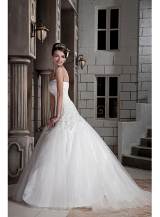 Lovely 2013 Princess Bridal Gown with Drop Waist GG1091