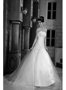 Lovely 2013 Princess Bridal Gown with Drop Waist GG1091