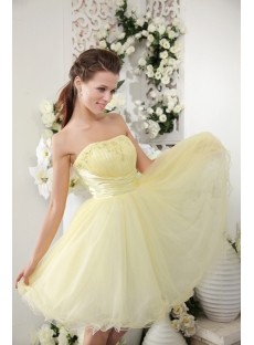 Maize Yellow Short Sweet Sixteen Dresses IMG_0249