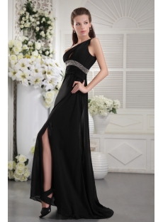 Noble Black Pretty Prom Dress with One Shoulder IMG_9880
