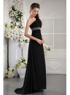 Noble Black Pretty Prom Dress with One Shoulder IMG_9880