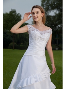 Off Shoulder Lace Princess Bridal Gown IMG_8536