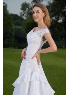Off Shoulder Lace Princess Bridal Gown IMG_8536