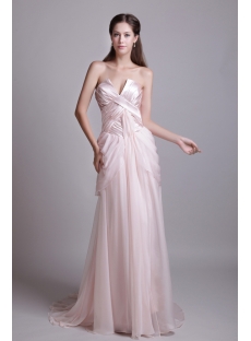 Pearl Pink Simple Masquerade Ball Gown Cheap IMG_0613