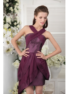 Petal Short Dark Purple Graduation Dress IMG_0121