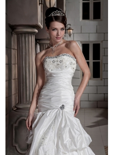Petite Strapless Long Vintage Bridal Gowns GG1090