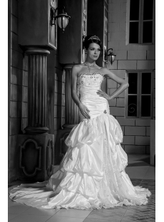 Petite Strapless Long Vintage Bridal Gowns GG1090