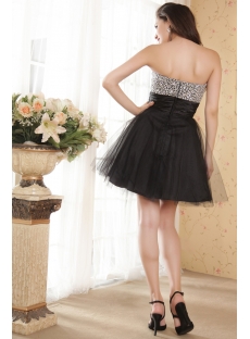 Pretty Short Black and Silver Sweet 16 Dresses IMG_5280