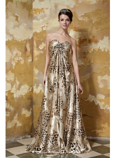 Printed Leopard Sweetheart Empire Long Sexy Evening Dress GG1049