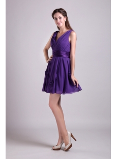 Purple Short Homecoming Dresses Cheap 0874