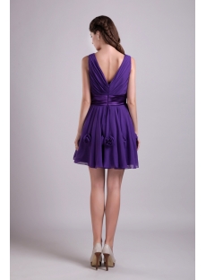 Purple Short Homecoming Dresses Cheap 0874