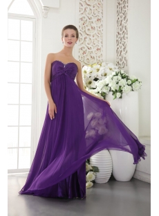 Purple Sweetheart Long Evening Dress for Large Size Girl IMG_9591
